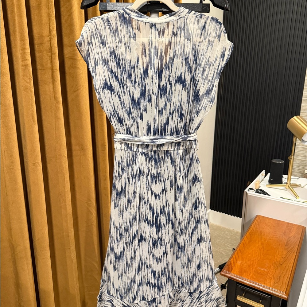 Club Monaco Navy and White Maxi Dress Size 2 - Picture 7 of 8